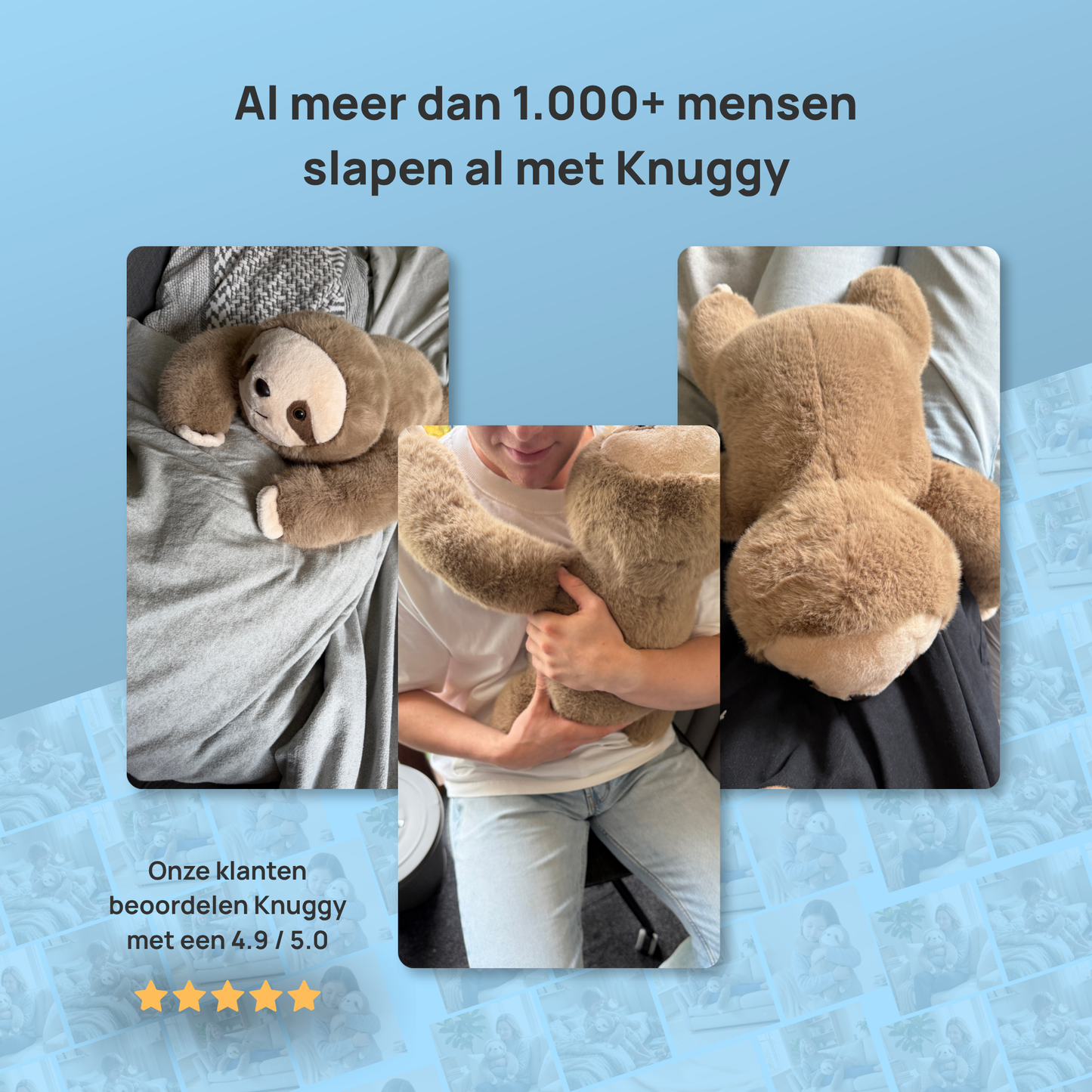 Knuggy Luiaard Verzwaringsknuffel 2kg