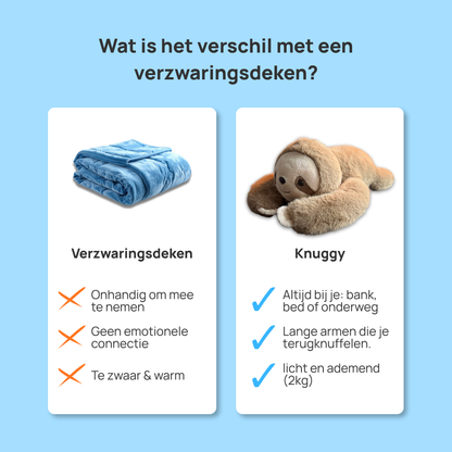 Knuggy Luiaard Verzwaringsknuffel 2kg
